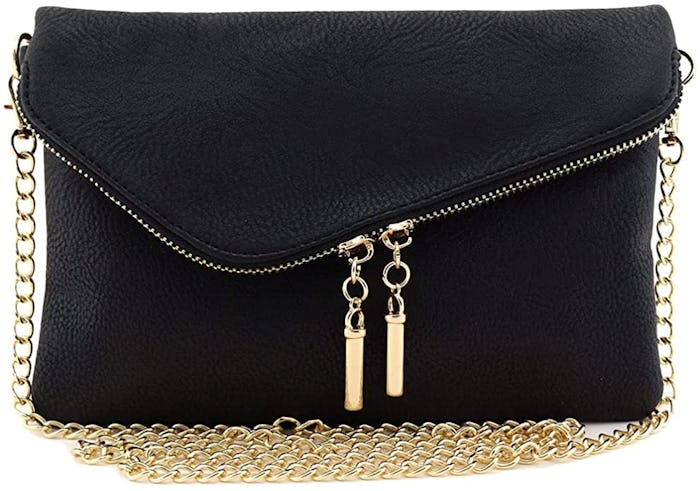 FashionPuzzle Envelope Crossbody Bag with Chain Strap