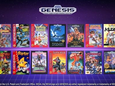 A gallery of Sega Genesis games.