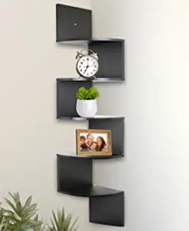 Greenco 5 Tier Wall Mount Corner Shelves 