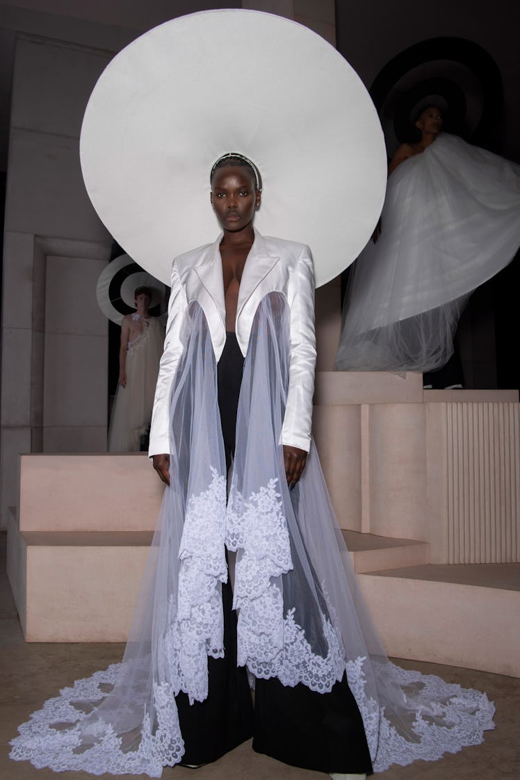 A look from Harris Reed's spring 2022 collection