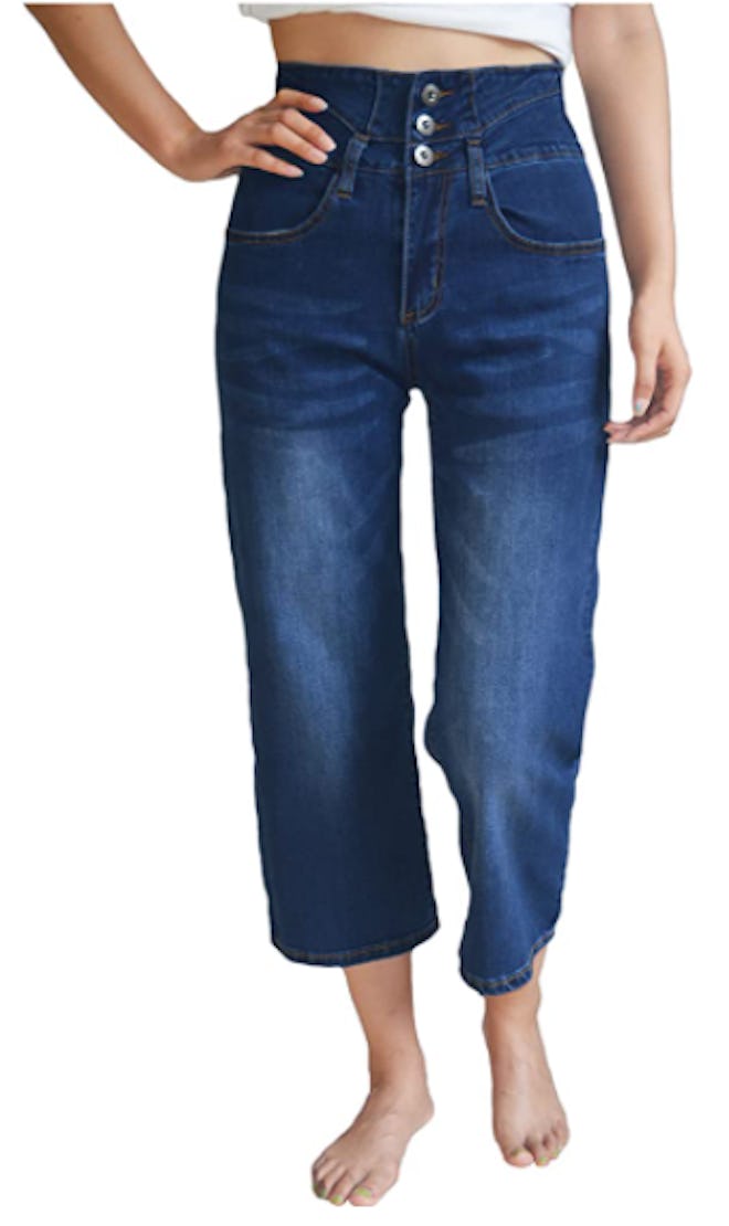 PHOENISING Cropped Jeans 