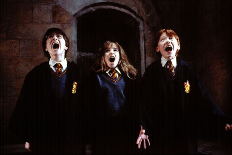 Daniel Radcliffe, Emma Watson and Rupert Grint in Harry Potter and the Sorcerer's Stone