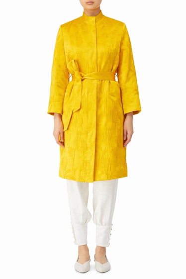 yellow coat