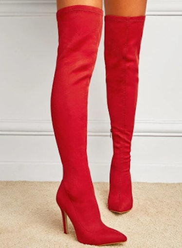 Side Zipper Over The Knee Boots