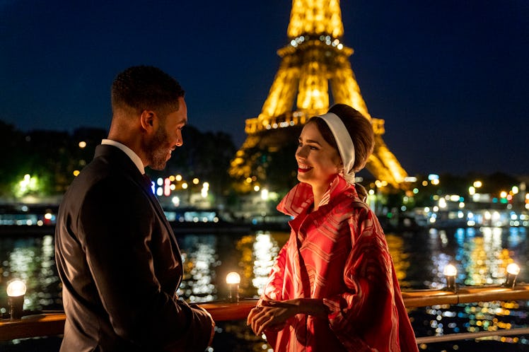Lily Collins as Emily Cooper, Lucien Laviscount as Alfie in 'Emily In Paris' Season 2