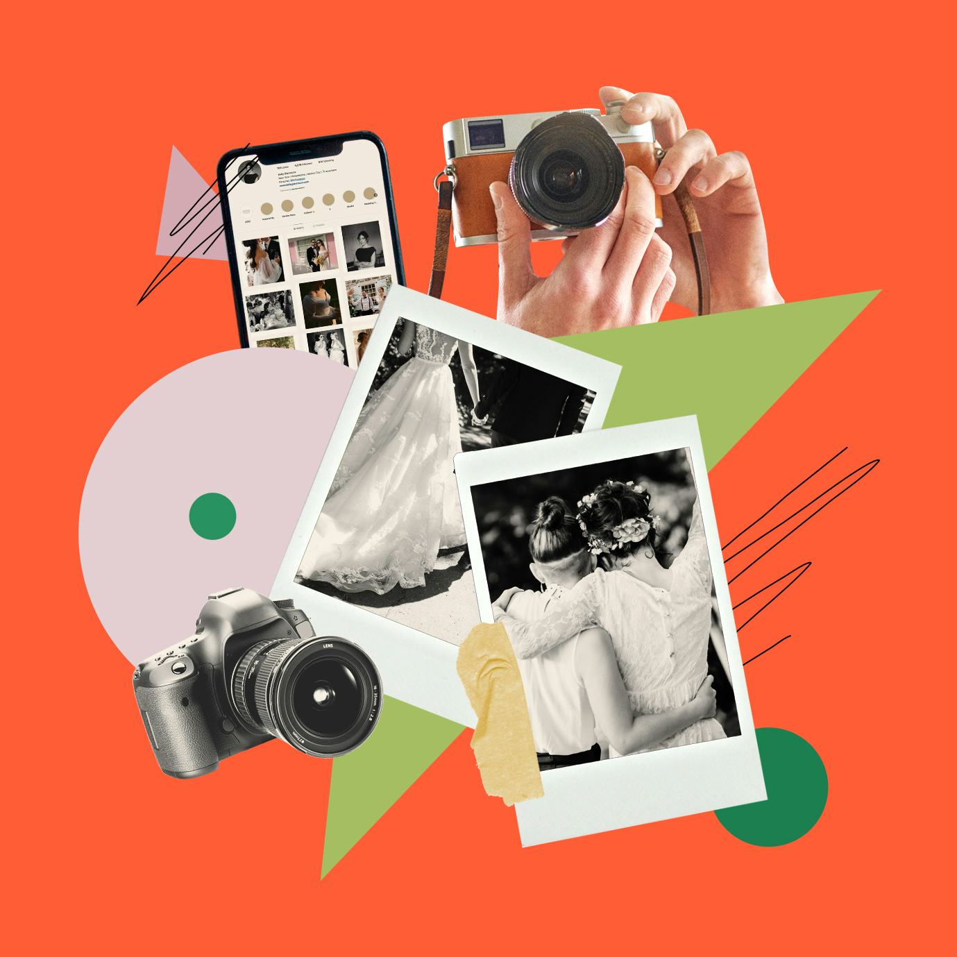 Wedding cameras and photos