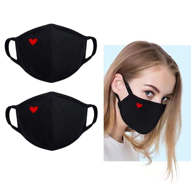 Yiiza Heart Reusable Face Mask (2-Pack)