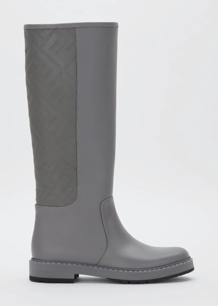Fendi's gray FF leather riding boots.
