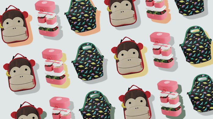 Skip Hop Kids Zoo Lunch Box, Monkey, Wagindd Stacking Bento Box, and VASCHY Lunch Box For Kids In Di...