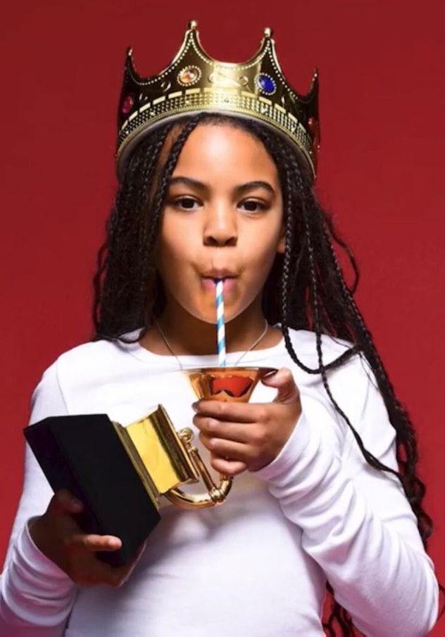 Blue paid homage to her father by turning her Grammy award into a golden sippy cup.