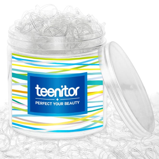 Teenitor Clear Elastic Hair Bands (2000 Pieces)