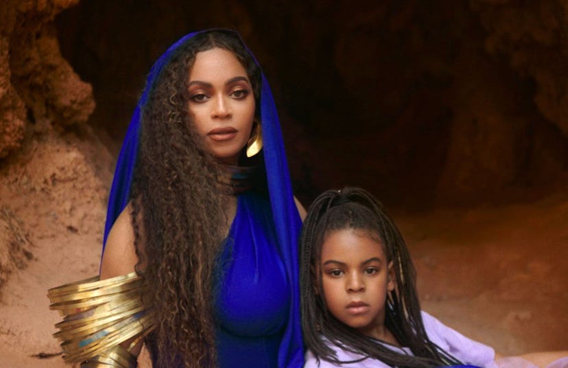 Blue Ivy with her mother Beyoncé  in the video for "Brown Skin Girl."