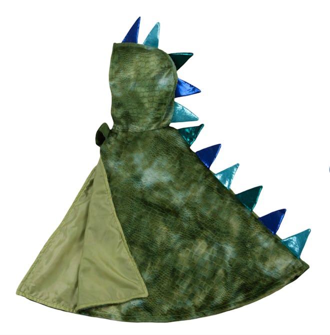 Image of a child's hooded cape with "dragon" spikes down the back.