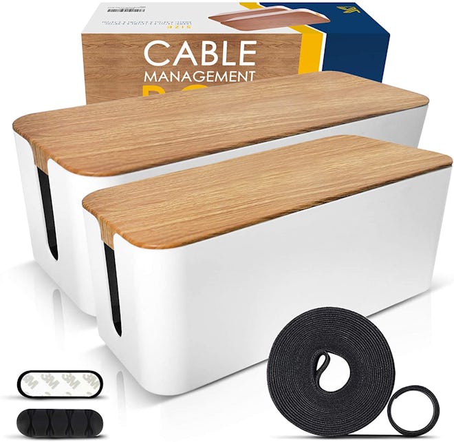 KASOLUTION Cable Management Box (2-Pack)