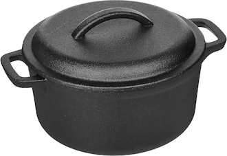 Amazon Basics Pre-Seasoned Cast Iron Dutch Oven with Dual Handles 