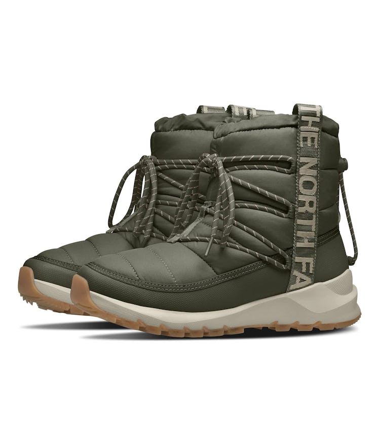 The North Face's Thermoball Lace II snow boots. 