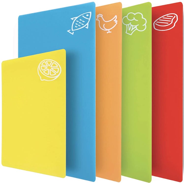 Gorilla Grip Original Flexible Plastic Cutting Boards (Set of 5)