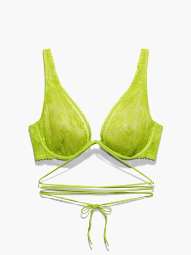 Caged Lace Unlined Bra with Tie from Savage X Fenty.