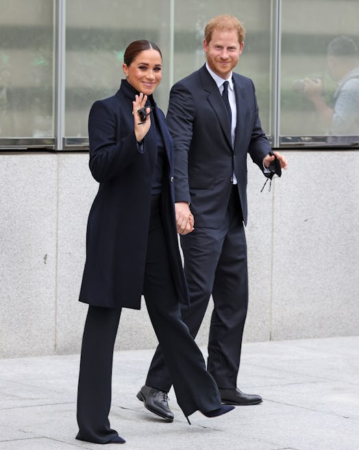 Prince Harry, Duke of Sussex, and Meghan, Duchess of Sussex, visit One World Observatory on Septembe...