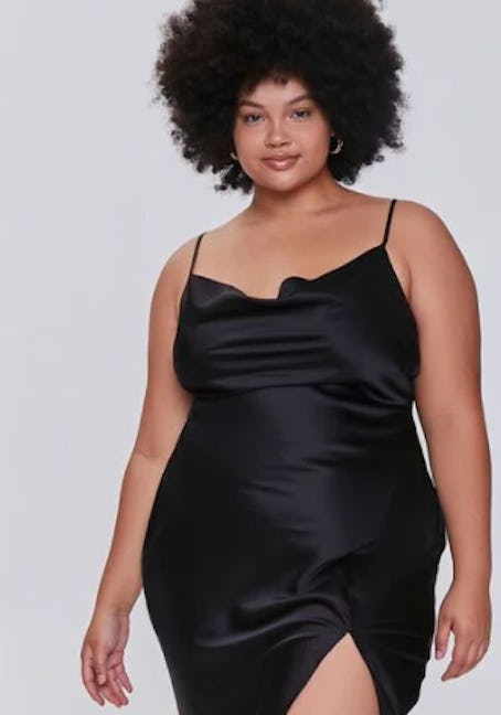 Plus Size Satin Slip Dress