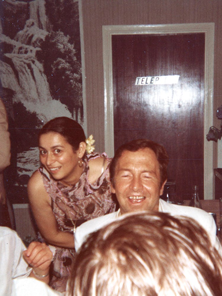 Quinn with Robert Rauschenberg, 1978.