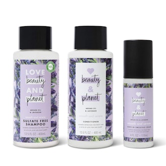 Love Beauty & Planet Shampoo, Conditioner and Leave In Cream Set (3 Count)
