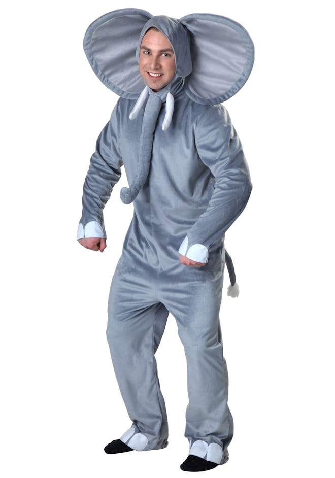 Adult man in an elephant costume
