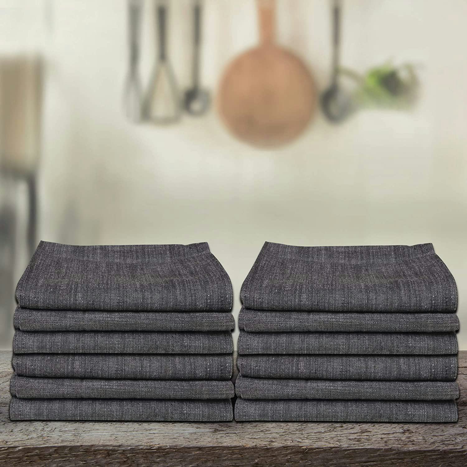 Urban Villa Chambray Dinner Napkins (12-Pack)