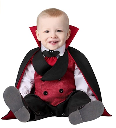 Baby dressed as Dracula