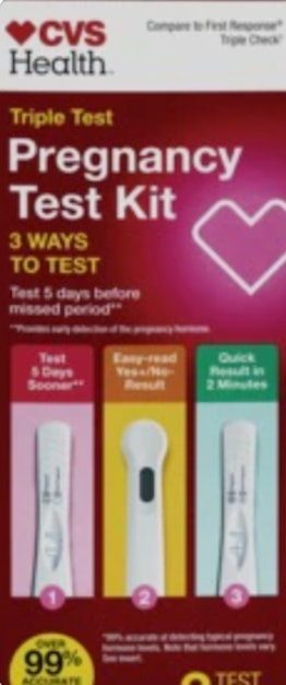 Product image for CVS pregnancy test kit