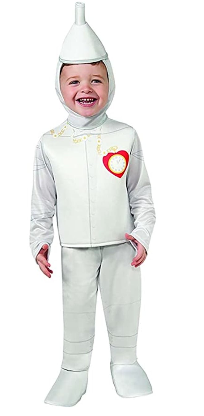 Toddler dressed up as the Tinman