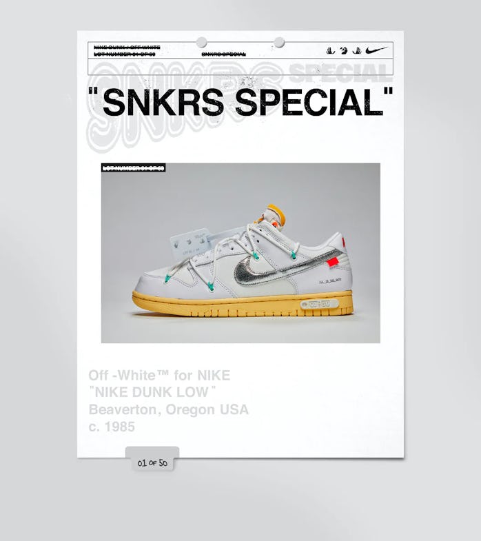 Nike x Off-White "The 50" Dunk Low sneaker