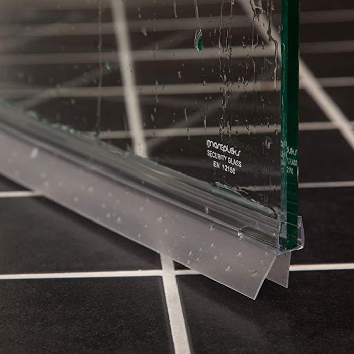 Aulett Home Frameless Shower Door Bottom Seal with Drip Rail