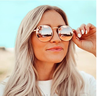 WearMe Pro Reflective Round Sunglasses