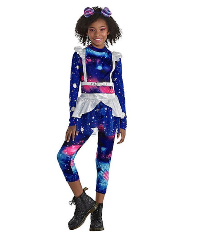 Girl dressed in "Galaxy" outfit 