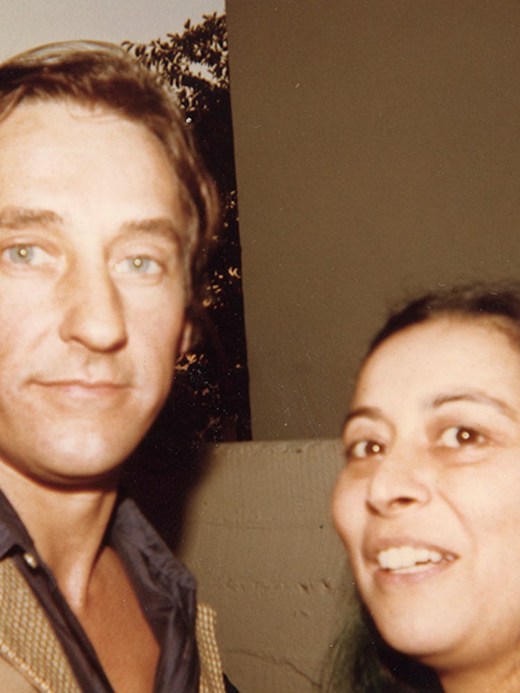 Quinn with Ed Ruscha, 1977.