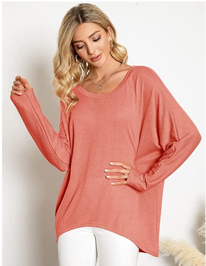 ZANZEA Oversized Off Shoulder Sweater