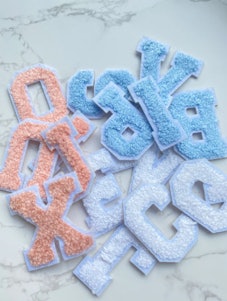 Chenille Embroidered Letters