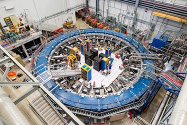 superconducting magnetic storage ring at fermilab designed to study muon magnetism