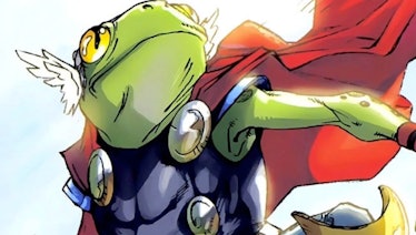 Throg strikes a heroic pose in Lockjaw and the Pet Avengers Vol. 1 #1