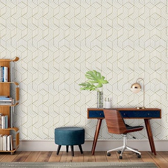 Wenmer Geometric Hexagon Peel-and-Stick Wallpaper