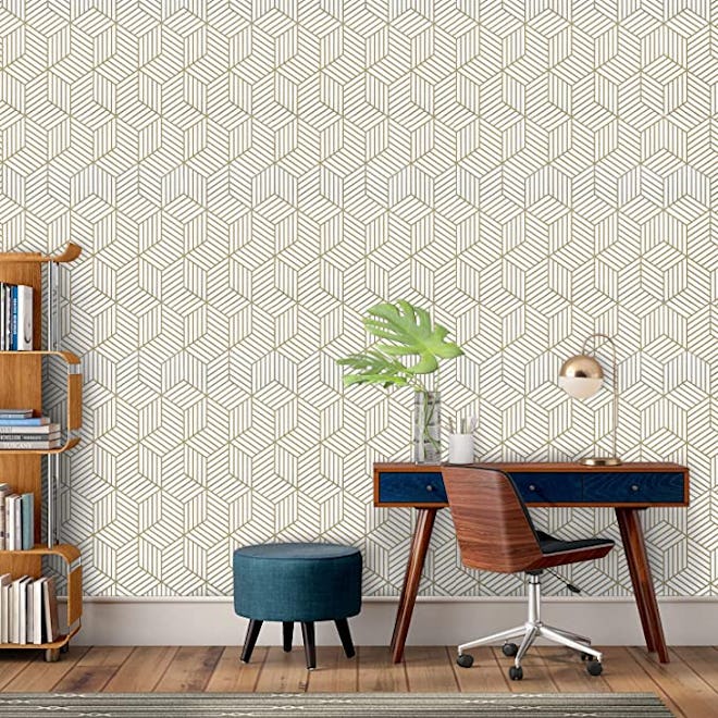 Wenmer Geometric Peel-and-Stick Wallpaper