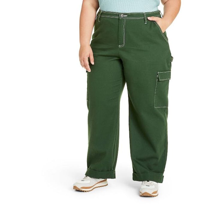 Mid-Rise Straight Leg Pocket Pants - Sandy Liang x Target Green