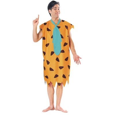 Adult man dressed as Fred Flintstone
