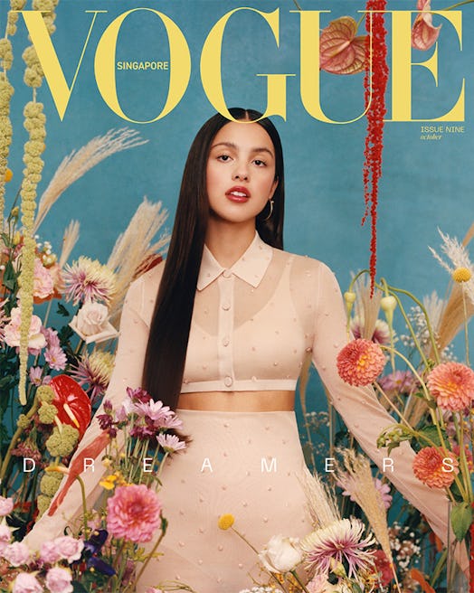 Olivia Rodrigo on the cover of 'Vogue' Singapore, where she spoke about her mental health.