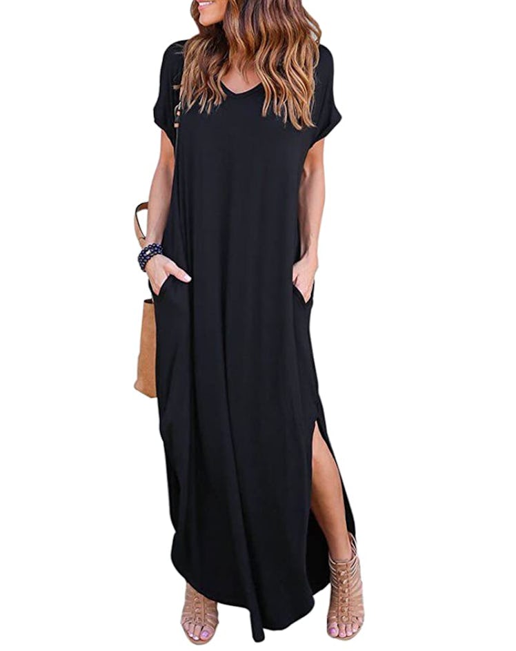 HUSKARY Short Sleeve Maxi Dress