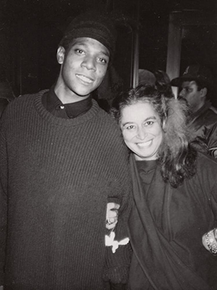 Quinn with Jean-Michel Basquiat, New York, 1985.