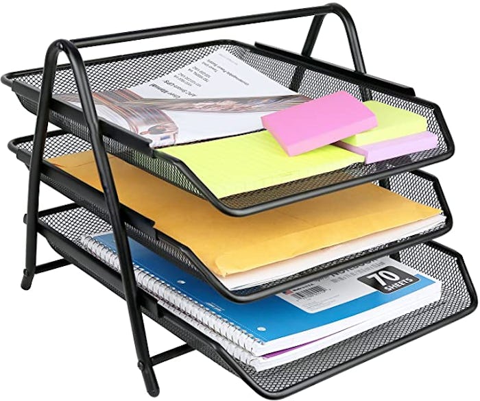Greenco Mesh 3 Tier Desk Organizer