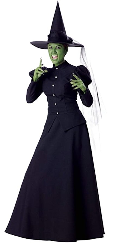 Adult woman dressed as Wicked Witch of the West