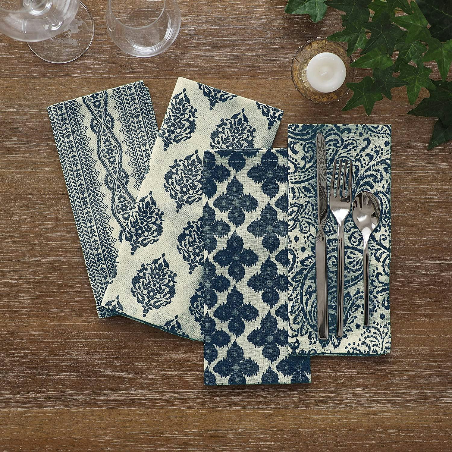 Elrene Assorted Prints Fabric Napkins